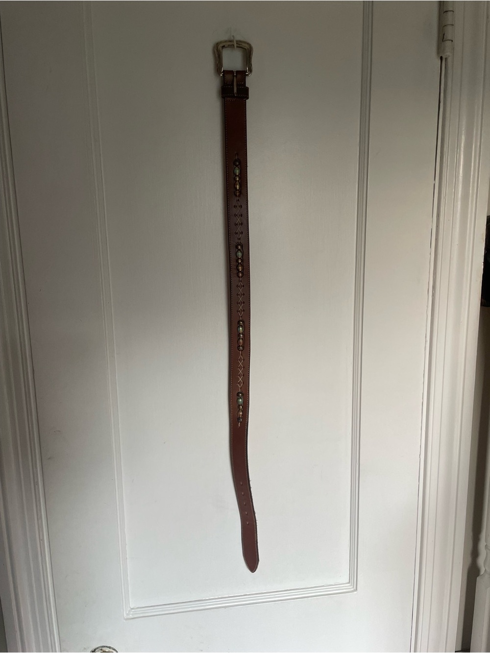 Brighton Leather Belt with Decorative Studs 31”